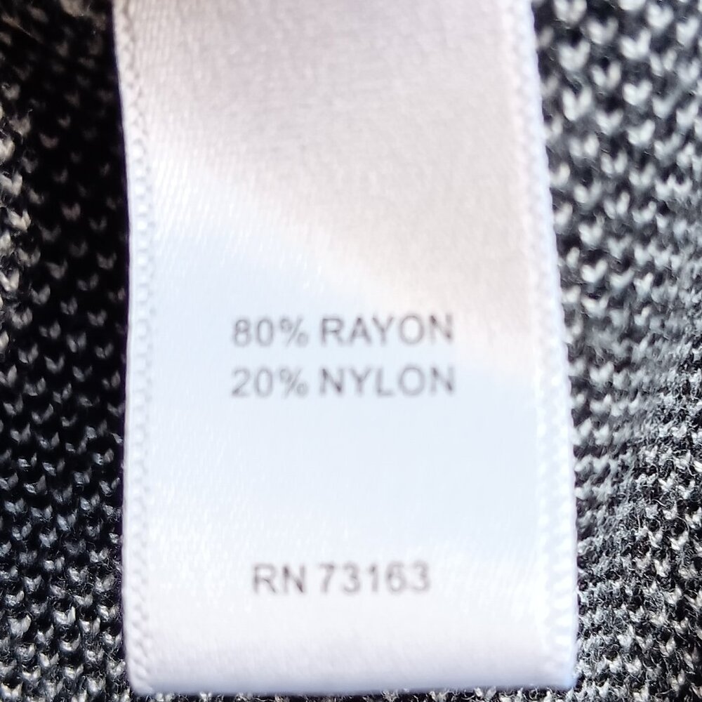 Spense Brand womens large Rayon Nylong knee length skirt Black white design E1 - Picture 4 of 15